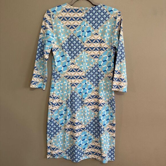 J.Mclaughlin Sophia 3/4 Sleeve Abstract Print Sheath Dress size small - Picture 2 of 6
